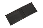 Alaska — Black African Ostrich Quill Leather Bi-Fold Wallet