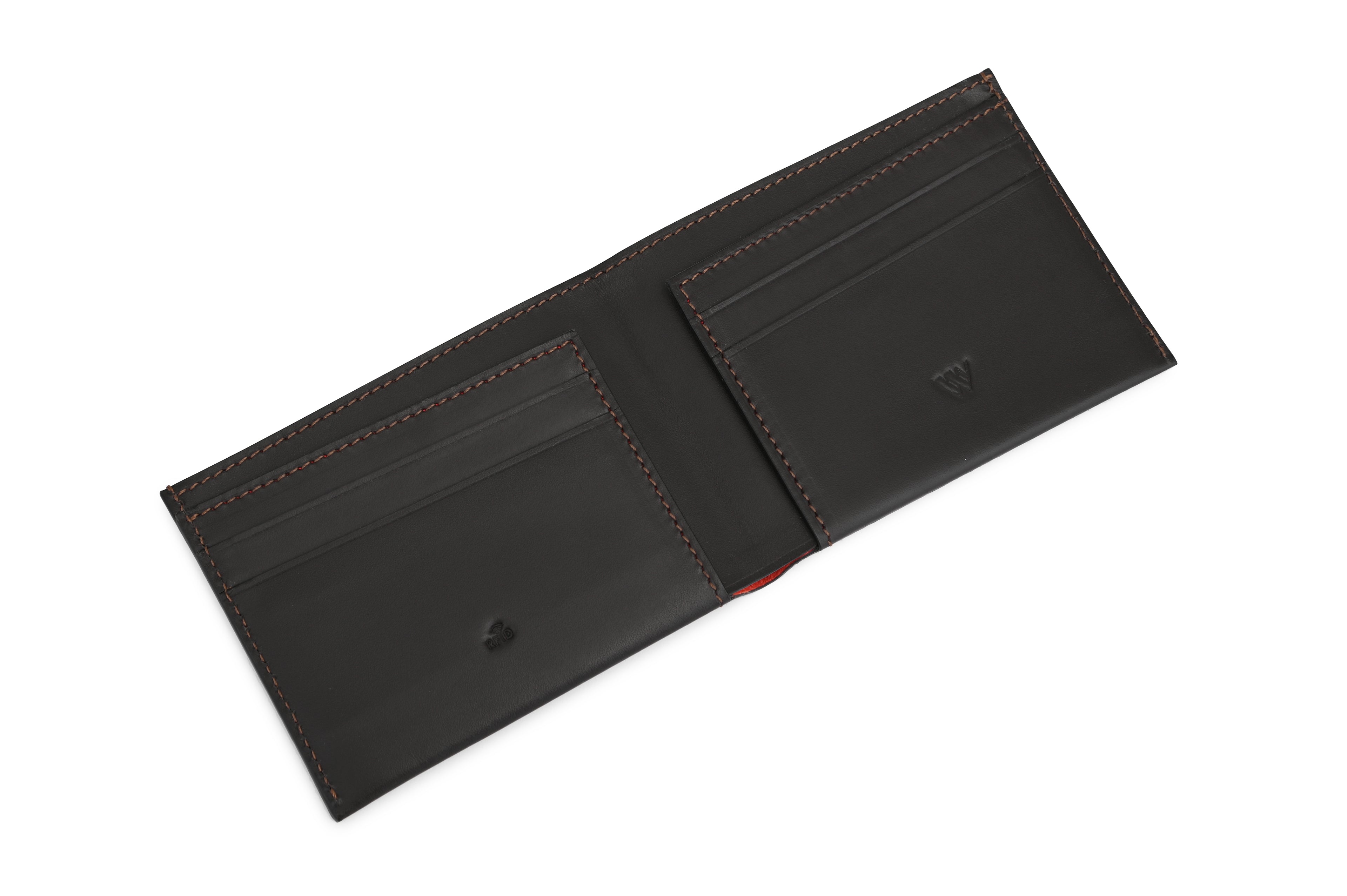 Alaska — Black African Ostrich Quill Leather Bi-Fold Wallet