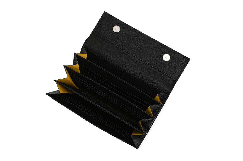 Mississippi - Black Ostrich Leather Purse