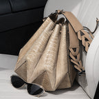Venus — Beige African Ostrich Leather Bucket Bag