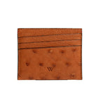 Florida — Light Brown African Ostrich Quill Leather Card Holder