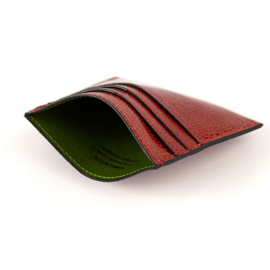 Florida — Orange African Ostrich Leg Leather Card Holder