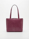 Lilibet — Purple Croc Belly Leather Tote Bag