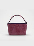 Lottie - Purple African Ostrich Leg Leather Crossbody Bag