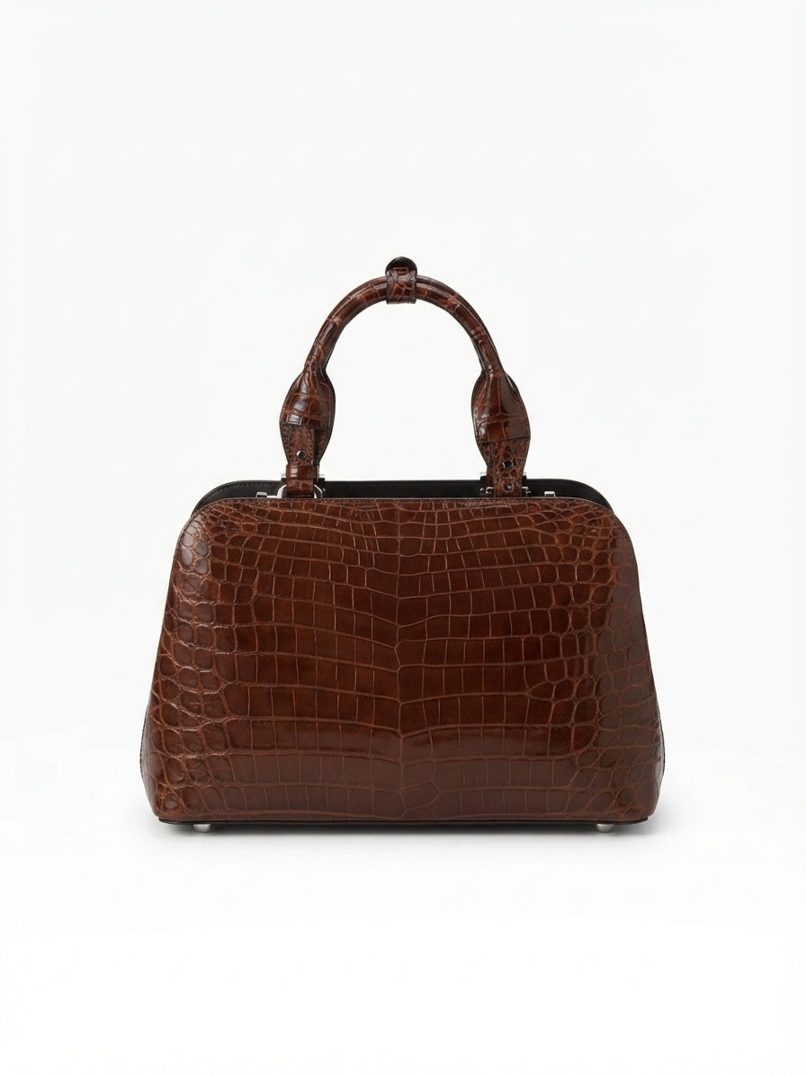 Lexington — Cognac Nile Crocodile Leather Business Bag