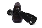 Lee — Dark Brown African Full-Quill Ostrich Leather Shoulder Bag with Adjustable Strap