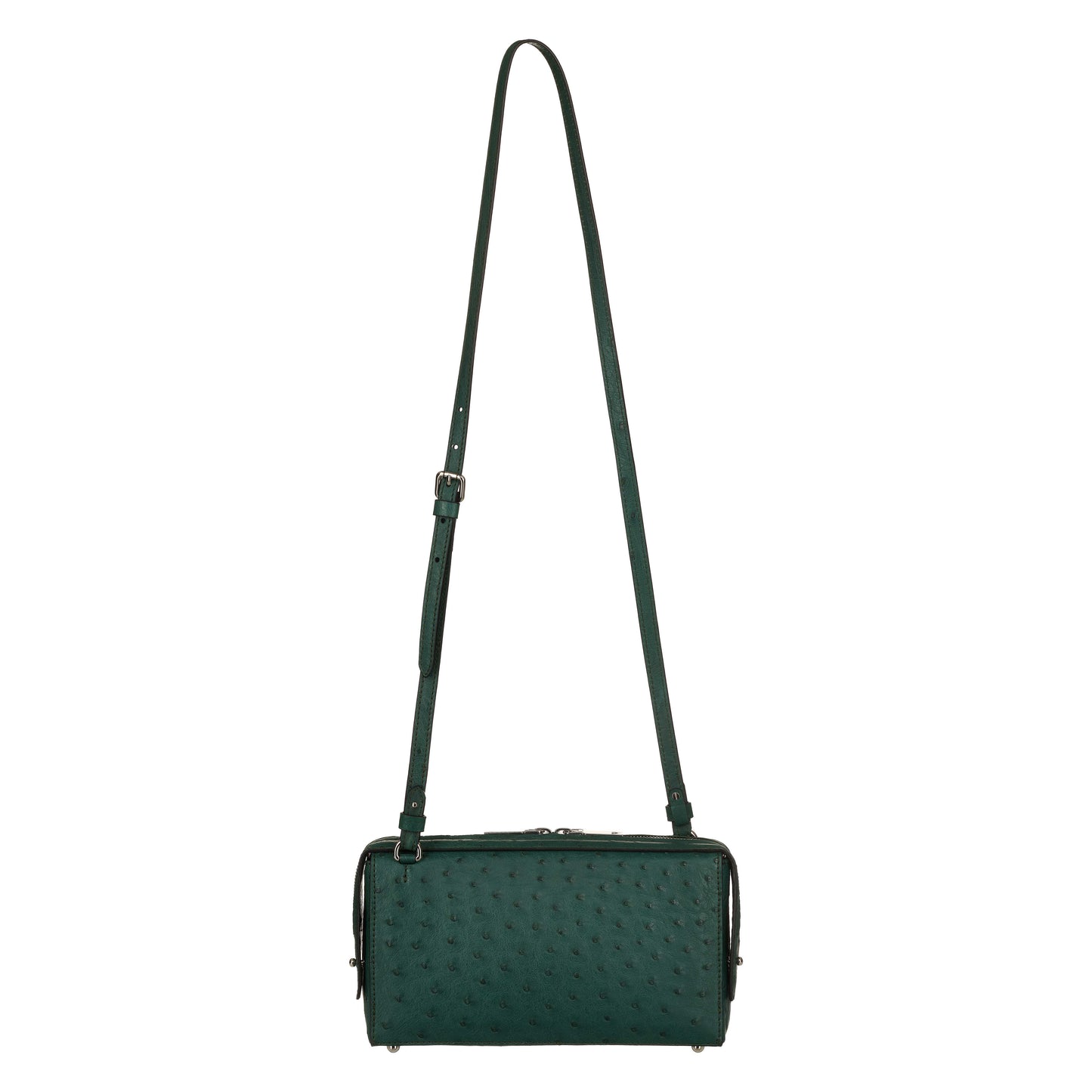Lex Ostrich Quill Leather Bag