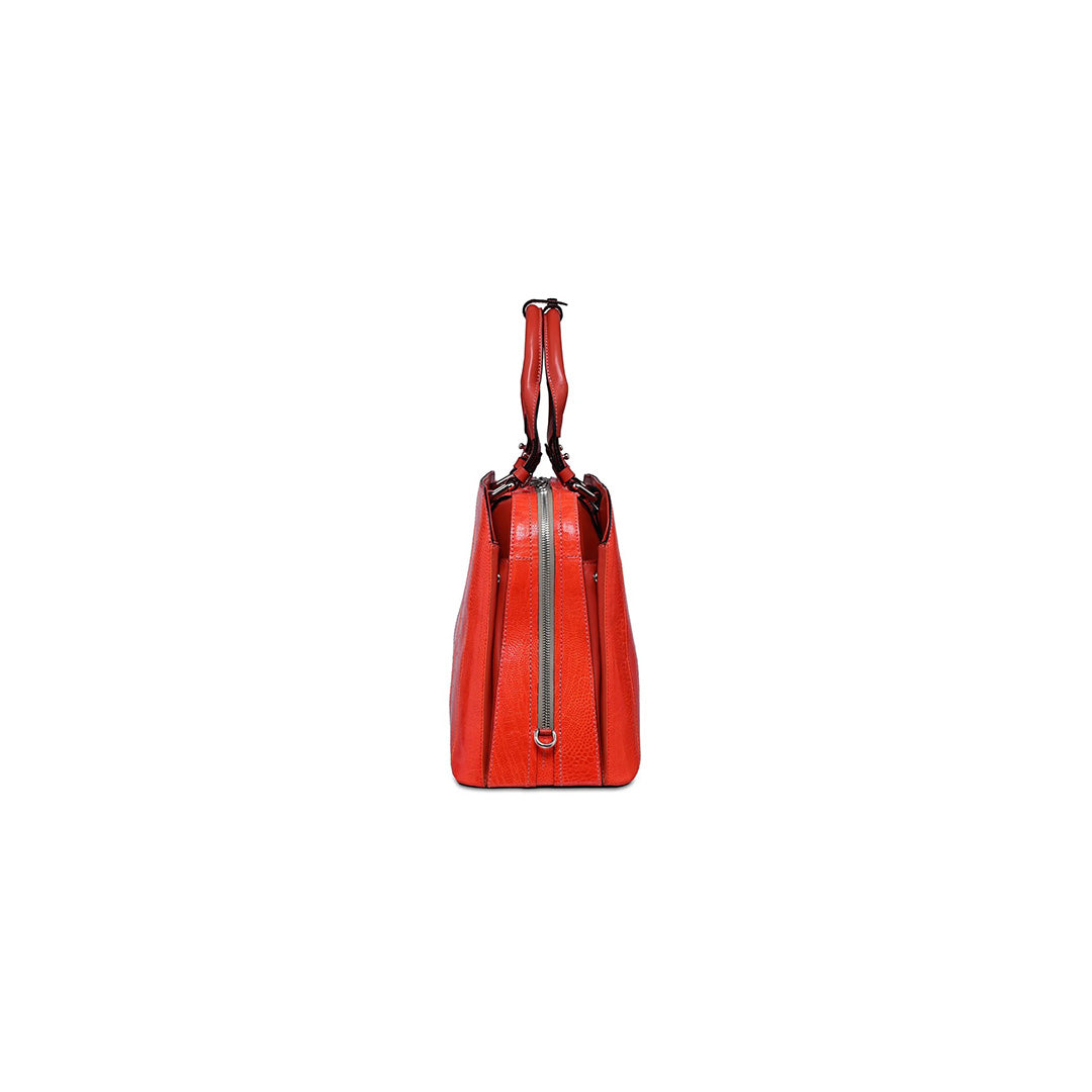 Lexington — Red Chili African Ostrich Leather Business Bag