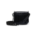 Lia — Black African Ostrich Leather Shoulder Bag