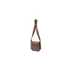 Lia — Brown African Ostrich Leather Shoulder Bag