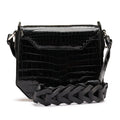 Lia — Black Nile Crocodile Leather Shoulder Bag