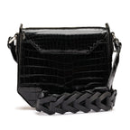 Lia — Black Nile Crocodile Leather Shoulder Bag