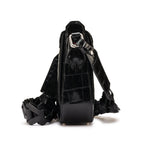 Lia — Black Nile Crocodile Leather Shoulder Bag