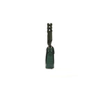 Lia — Green African Ostrich Quill Leather Shoulder Bag