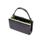 Libby — Black African Ostrich Leg Leather Evening Bag