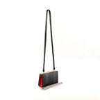 Libby Black Limited Edition Ostrich Leather Evening Bag With Red Gussets