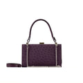 Libby — Purple African Ostrich Quill Leather Evening Bag