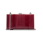 Libby — Red African Ostrich Leather Evening Bag