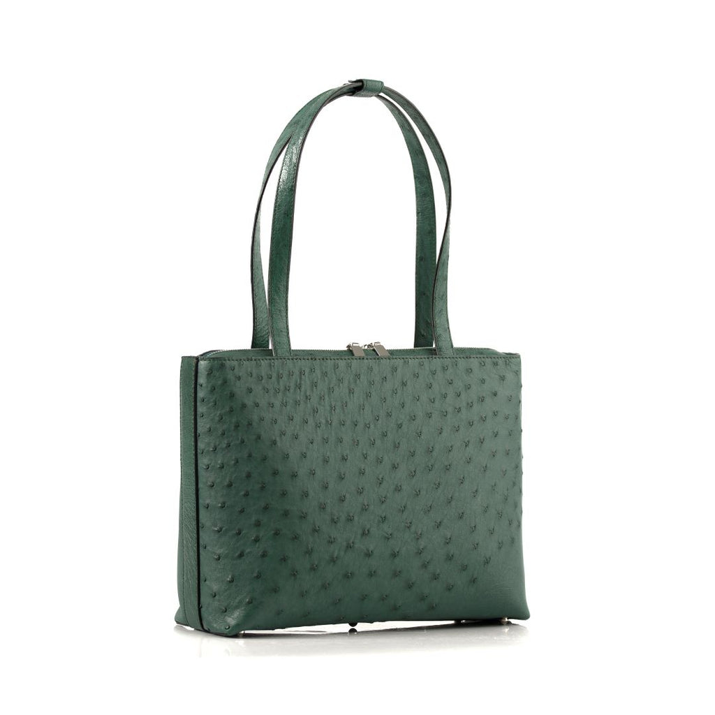 Lilibet — Green African Ostrich Leather Tote Bag