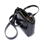 Lily — Black African Ostrich Leg Leather Shoulder Bag