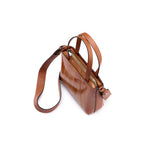 Lily — Brown African Ostrich Leather Shoulder Bag