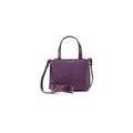Lily — Purple African Ostrich Quill Leather Shoulder Bag