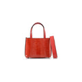 Lily — Red African Ostrich Leg Leather Shoulder Bag