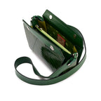 Lottie - Green African Ostrich Leather Crossbody Bag