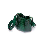 Luna - Green Crocodile Leather Shoulder Bag
