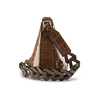 Luna - Nude Crocodile Leather Shoulder Bag