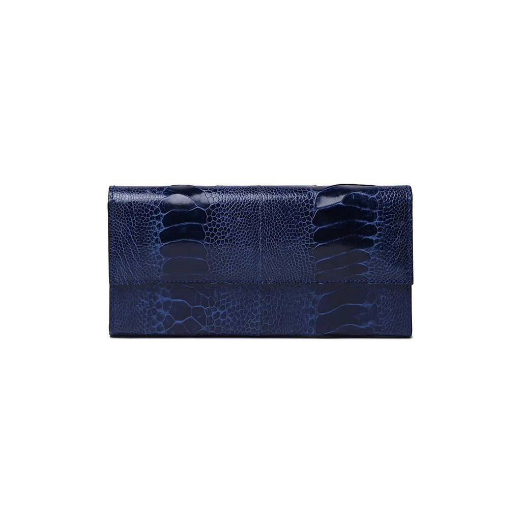Mississippi - Blue Ostrich Leather Purse