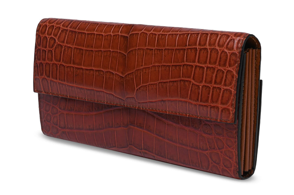 Mississippi - Light Brown Crocodile Leather Purse