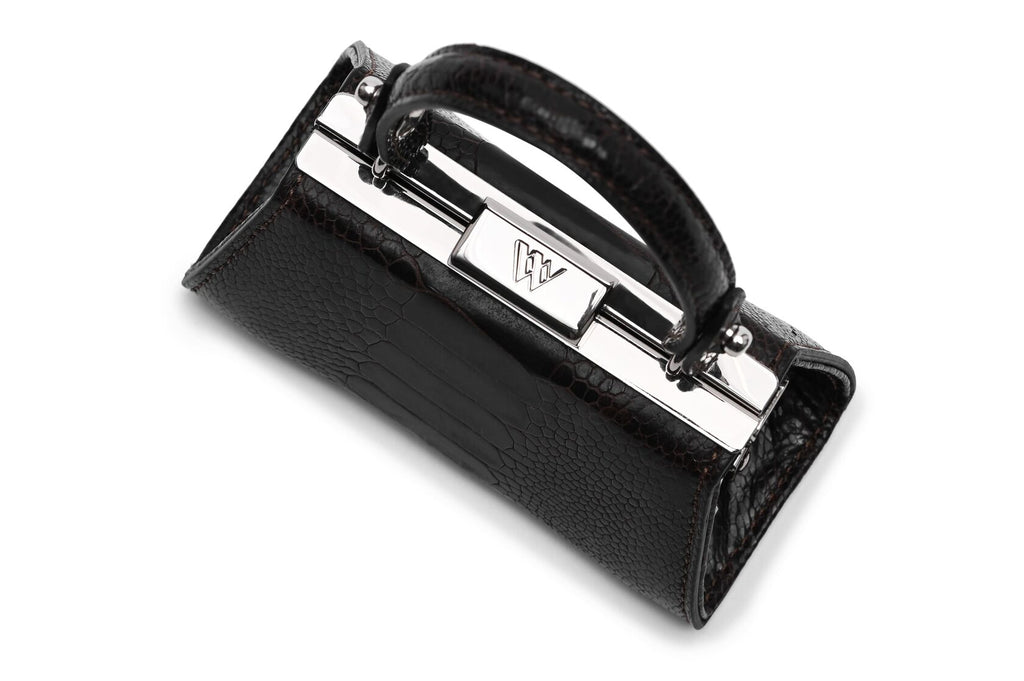 Nevada — African Ostrich Leather Micro Bag (Lipstick Bag)