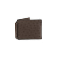 Brown textured wallet on a white background
