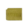 Green textured wallet on a white background