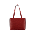 Lilibet — Red African Ostrich Leather Tote Bag