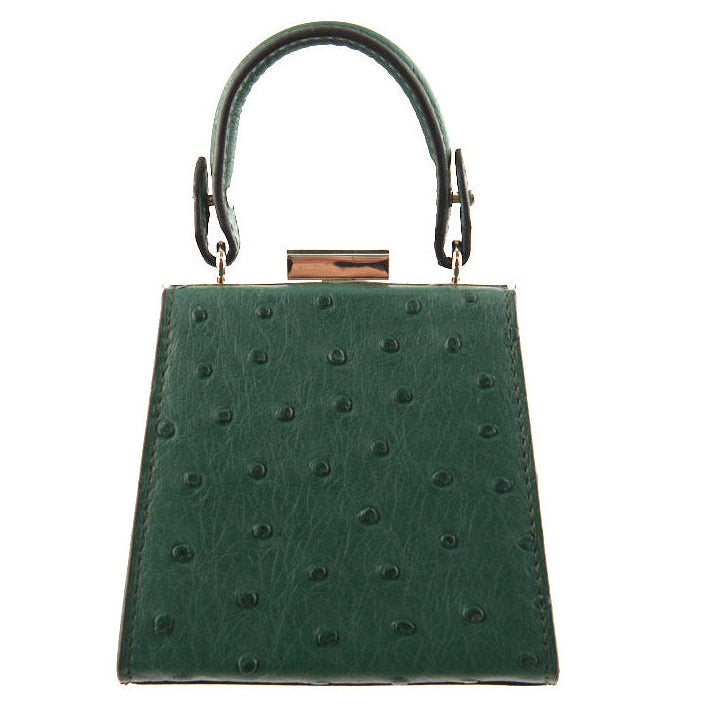 Green textured handbag 