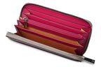 Virginia — Red African Ostrich Leg Leather Long Wallet Purse