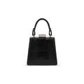 Vegas — Black African Ostrich Leg Leather Micro Bag