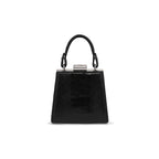 Vegas — Black African Ostrich Leg Leather Micro Bag